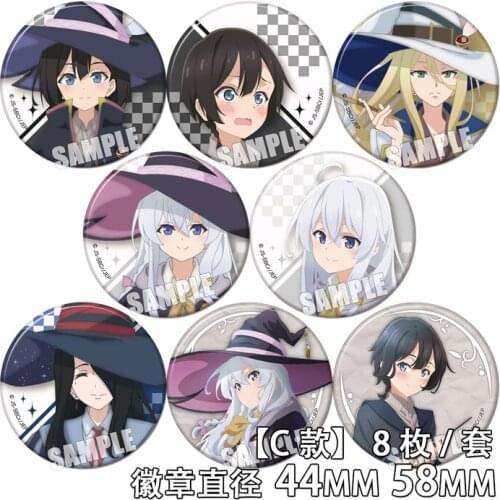 58mm The Journey Of Elaina Badges Brooch Buttons On backpack