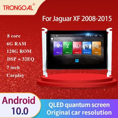 7 Inch Car Radio DVD Player For Jaguar XF 2008 -2015 Android 10.0 Caprplay DSP IPS GPS Multimedia Navigation Video