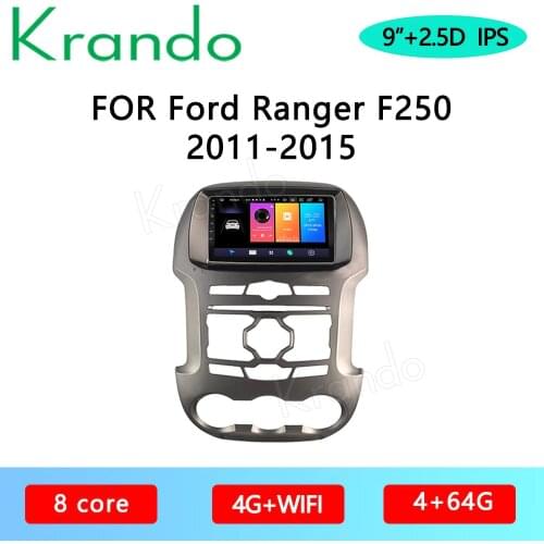 Krando Android 10.0 9" For Ford Ranger F250 2011-2015 Car Radio Player Gps Navigation Multimedia System