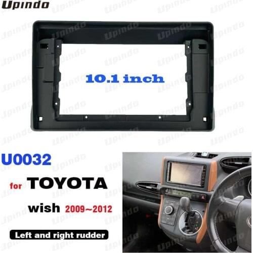 2 din 10.1 inch car radio ABS PC Plastic Fascias Panel for TOYOTA Wish 2009-2012 Dashboard Frame Installation gps mp5