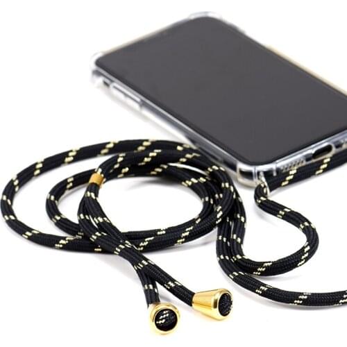 IPhone Case With Laryard For iPhone 12 11 Pro Max TPU Transparent Cover For iPhone 7 8 6 Plus XR XS Max Lanyard Chain Phone Case