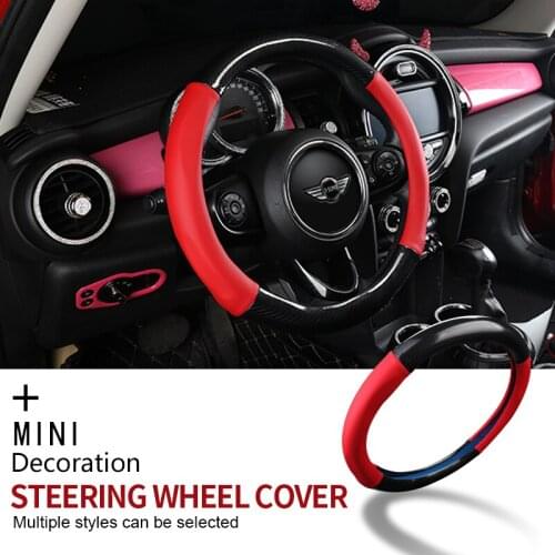 For Mini cooper R55 R56 R60 F54 F55 F56 F60 One Clubman Countryman 38cm Steering Wheel cover Protector interior Car accessories