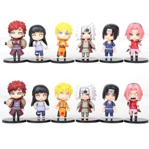 NARUTO Action Figure Cute Sennin Jiraiya Model 10cm Haruno Sakura Hyuga Hinata Toy Figure Uchiha Itachi Gaara Auto Decor