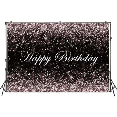Photography Backdrop Pink Sparkly Glitter Girls Birthday Party Banner Desserts Table Decor Photo Backdrop Studio PhotocallsW4524