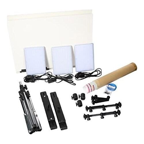 Fotopal Nanguang CN-T96 3-light Kit 5600K 96PCS LED Light Lamp 18W + Mini Shooting Bracket Stand Set Photographic Lighting Kit