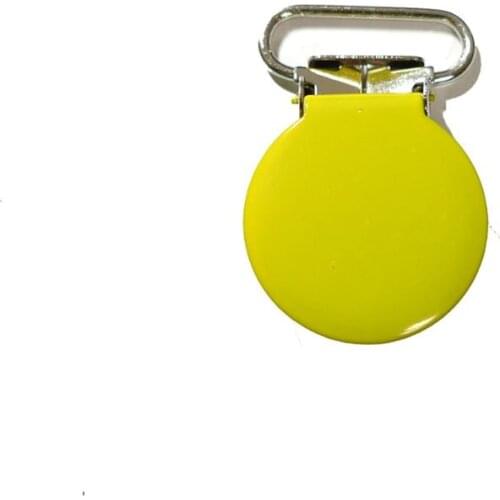 25pcs 20mm 3/4" #3 YELLOW COLOR Round Suspender Clips