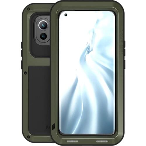 Mi11 Powerful 360 Heavy Duty Phone Case for Xiaomi Mi 11 Shock Dirt Proof Water Resistant Metal Armor Cover Phone Case Coque