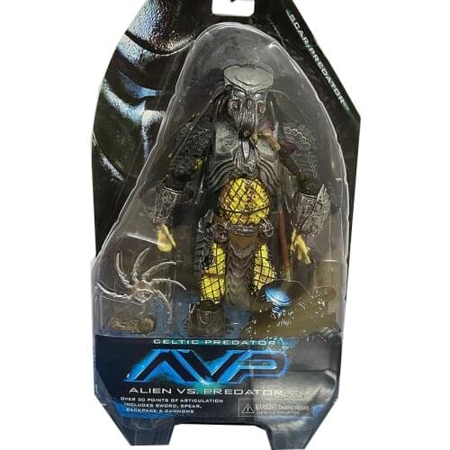 NECA Celtic Predator Action Figure Scar Predator Figures Alien Collectible Model Toy 18cm