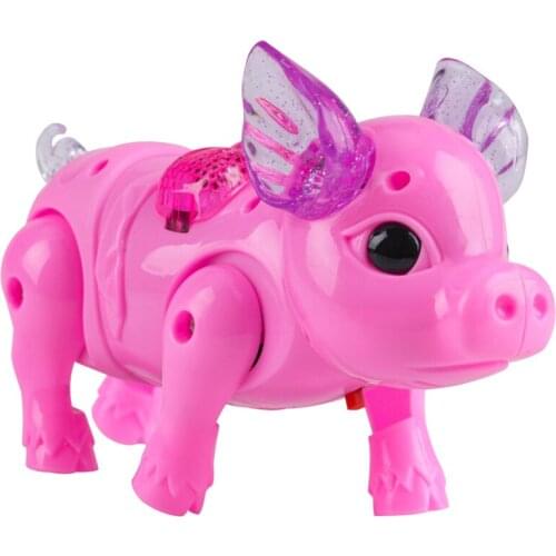 New Electric Music Walking Pig LED Light Glow Pets Lantern Toy Kids Educational Toy