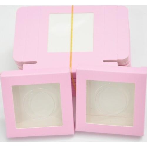 Wholesale 50pcs false eyelash packaging Square box paper lash boxes packaging custom logo faux cils 25mm mink eyelashe Gift case
