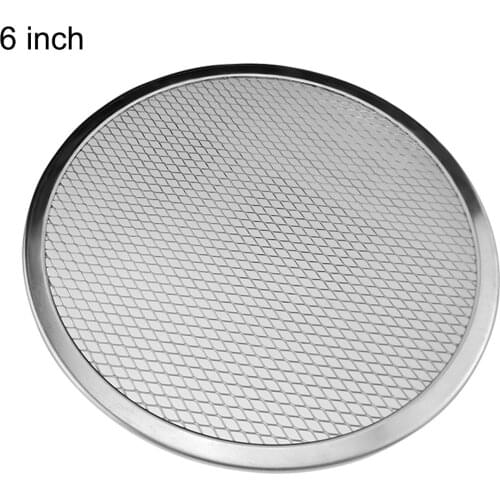Pizza-Tray-Mesh-Seamless Aluminum Pancake Pizza Screen Baking Tray Net Bakeware Kitchen Baking Tools 6/9/11/12/16 inch DIY Tray