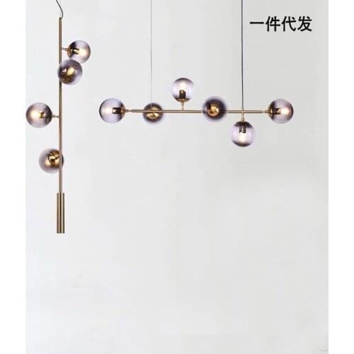 Nordic hanging lamp lustre pendente glass living room LED pendant lights restaurant lustre pendente luminaire suspendu