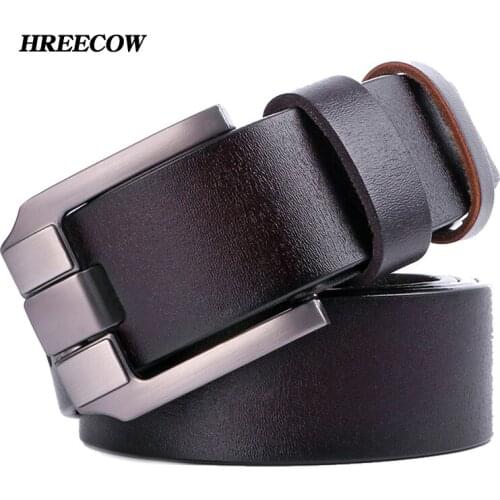 2017 New Fashion Brand Strap Male Pin Buckle Fancy Vintage Jeans Big name 100% Cowhide Genuine Leather Belts For Men commercial