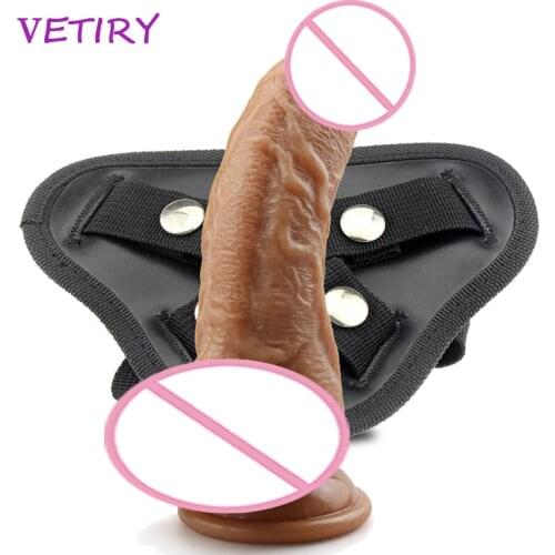 Strap On Realistic Dildo Pants For Woman Men Couples Strapon Dildo Panties For Lesbian Gay Adult Game Sex Toy Sex Products