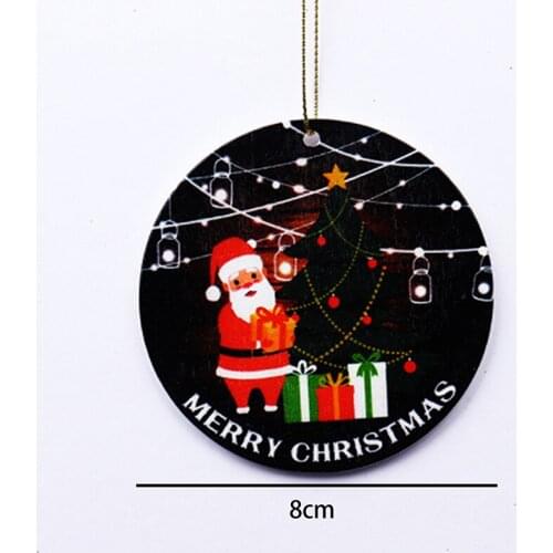 Christmas Wooden Pendants Ornaments Creative Wooden Craft Christmas Tree Christmas Decorations Kids Party Gifts