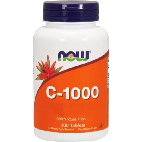 Now C-1000 Vitamin C 100 Tablettes Askorbik Asit Naturel Capsules Rosehip Extract Tablets Herbal Natural