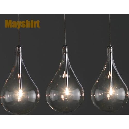 Nordic Glass Drop Led Pendant Light Modern Luxury Living Room Decoration Kitchen Bedroom Lamp Cafe Bar Dining Room Light Fixture