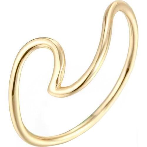 DARK DIAMOND-wave ring in 925 sterling silver plated rhodium plated or gold plated. Rust