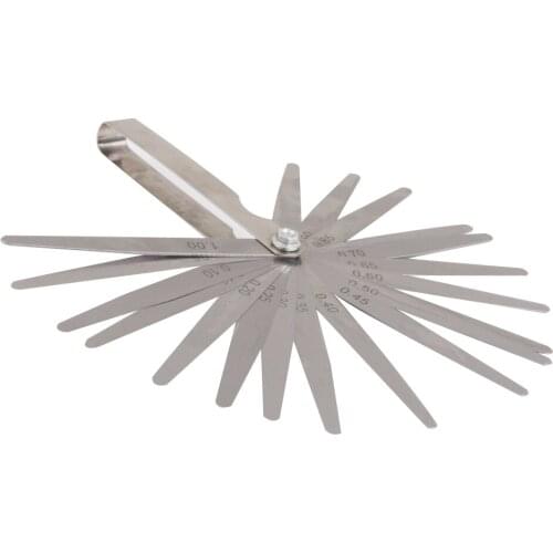 0.05-1.00mm 20 Blade Feeler Gauge Brake Gap Measuring Guitar Set Up Tool DIY