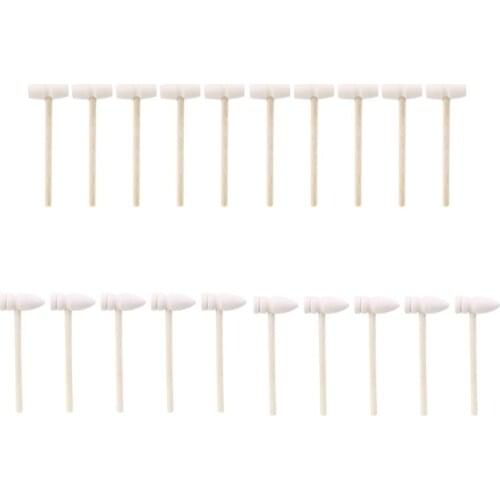10 Pcs Wooden Hammers Toys for Chocolate Breakable Heart Mini Hammer Mallet