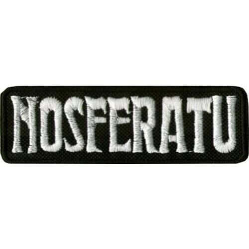 4'' Nosferatu Word Logo Embroidered iron on and sew on Patch Horror Movie Count Orlok Dracula Vampire