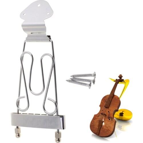 Archtop Jazz Trapeze Short 6 String Tailpiece Bass Guitar Bridge With Screws