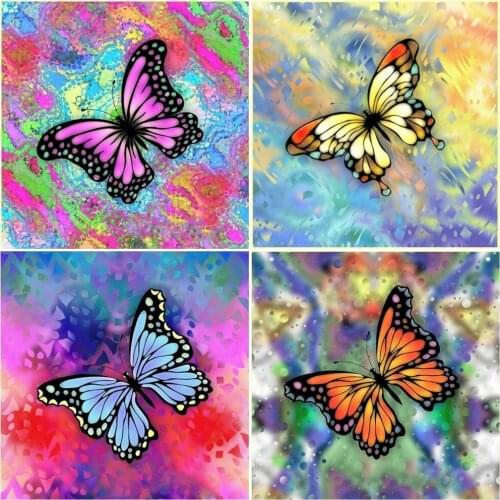 AZQSD Diamond Mosaic Butterfly Cross Stitch Picture Of Rhinestones Diamond Art Painting Kits Animal Decor For Home Needlework