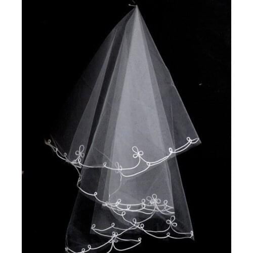 White Bridal Veil Simple Bridal Veil Velos de Noiva One-Layer Veil Wedding Veils 2021