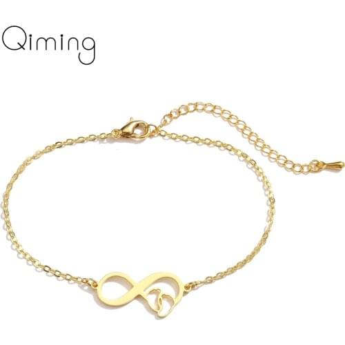 Stainless Steel Baby Feet With Infinity Bracelets For Women Fashion Jewelry Baby Shower Pregnancy Charm Bangle Bracelet Gift