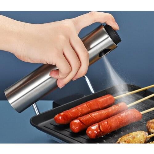 Olive Oil Spray Bottle, BBQ Kitchen Pressure Type Glass Oil Bottle, Leak-proof Atomization Bottle Barbeque Accessories