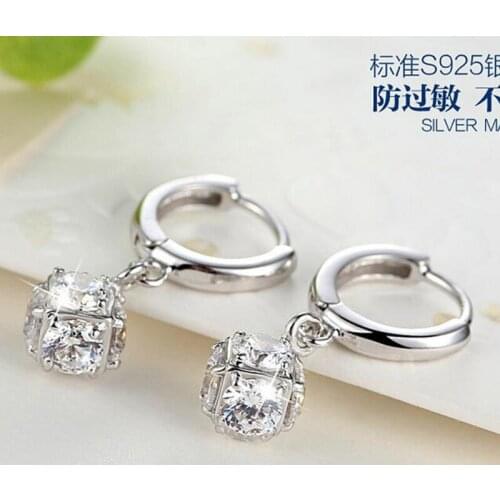 Elegant high-quality fashion earrings jewelry earrings noble stone inlaid classic geometric shapes womens crystal earrings