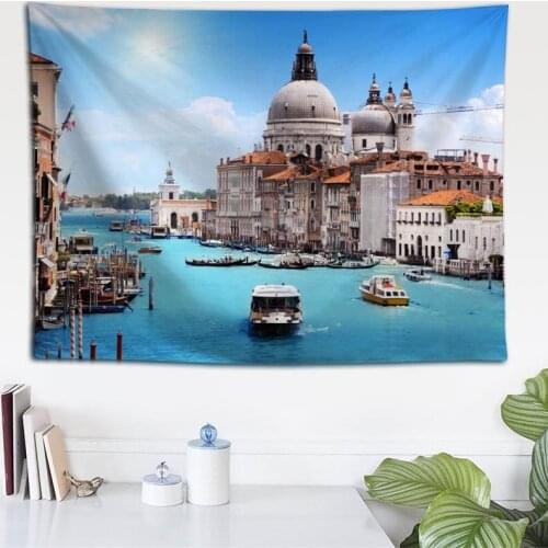 Custom Tapestry Venice View Tapestry Wall Hanging Tapestries Forest Tapestry Bedspread Yoga Mat Blanket Bed Table Cloth