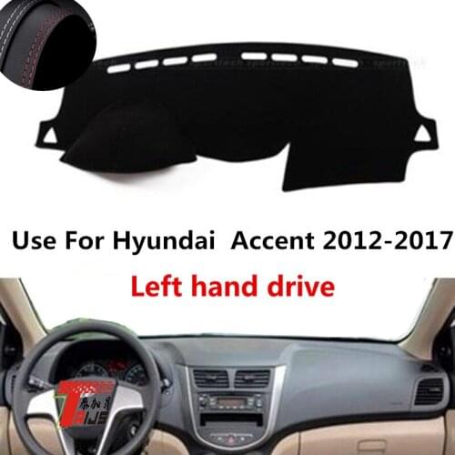 TAIJS Factory Classic Protective Leather Car Dashboard Cover For Hyundai Accent 2012 2013 2014 2015 2016 2017 Left hand drive