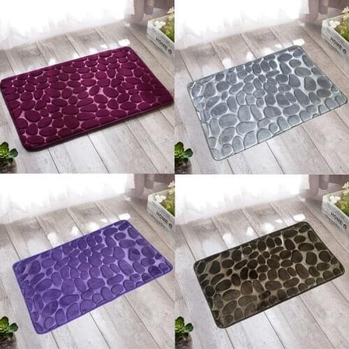 Solid stone embossed carpet home living room mat bedroom mat into the door mat absorbing water non-slip kitchen bathroom mat