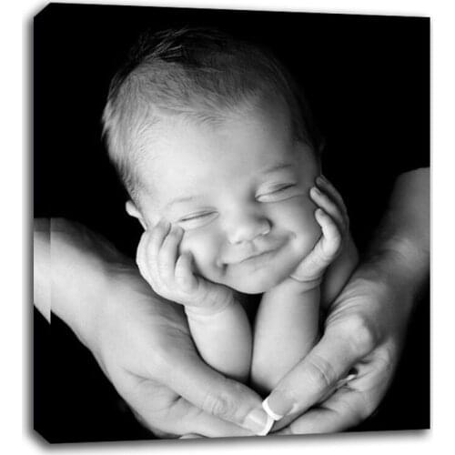 Hot Selling Baby Girl/Boy Custom Picture on Canvas For Best Gifts Home Decoration Wall Art