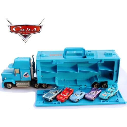 Disney Pixar 3 Uncle McQueen and Chick Hicks truck model can accommodate car transport container truck toy children toy gift
