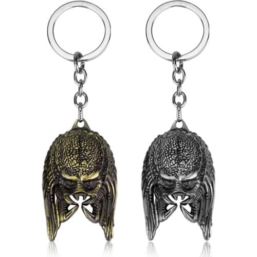 Sci-Fi Movie Alien AVP Predator Mask Alloy Key Chains Keychain Keyfob Keyring Key Chain Accessories