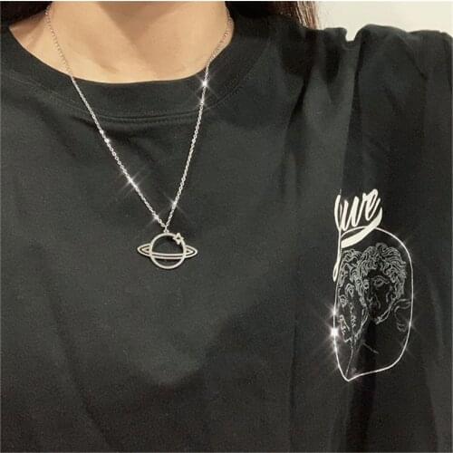 New Fashion Jewelry Necklace Rhinestone Planet Universe Necklace Gothic Statement Necklace Necklace Women Choker Wholesale