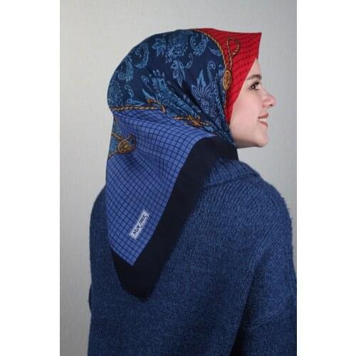 NUR SILK PATTERNED LINEN FLAMLI SCARF-DESEN-25-AVAILABLE in