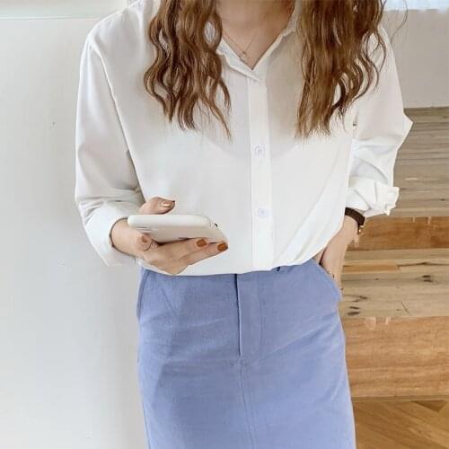 Autumn Womens Shirt Female Blouse Tops Turn-down Collar OL Style Women Loose Blouses Blusas