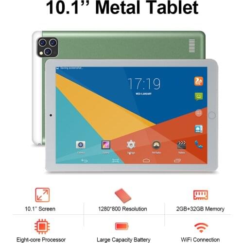 10.1'' Metal Tablet with MT6592 Eight-core Processor 1280*800 Resolution 2GB+32GB Memory Support 2G/3G Calls