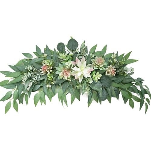 Hanging Garland Artificial Flower Wreath Wedding Window Indoor Lintel Door Trim Wall Decoration Imitation Plants