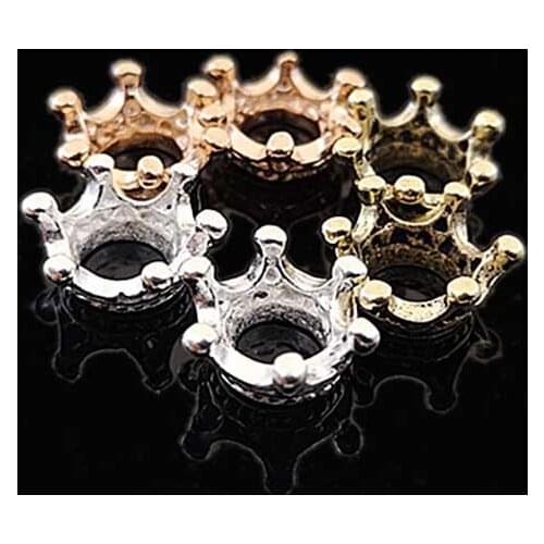 2019New 50Pcs Alloy 3D small crown button for jewelry cartoon children hair decorative accessories HZ535