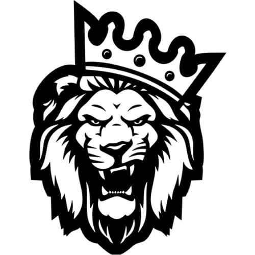 RuleMylife Lion with Crown car stickers decal anime cute car accessories decoration pegatinas para coche