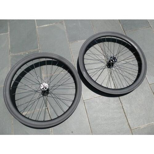 Ultra Light Wheel 50mm Full Carbon Road Cyclocross Bike Clincher Wheelset Disc Brake Thru Axle Front 110*12mm / Rear 148*12mm