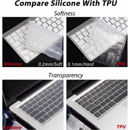 Waterproof Skin Keyboard Cover Tpu Silicon Clavier Sticker Ultrathin Clear Us Eu For Macbook Air Pro Imac 11 12 13 15 17 Inch