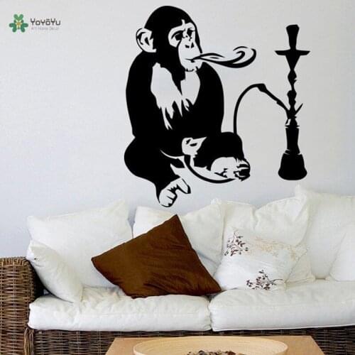 YOYOYU Wall Decal Vinyl Removeable Wall Decoration Hookah Relax Arabic Decals Monkey wall sticker for kids YO205