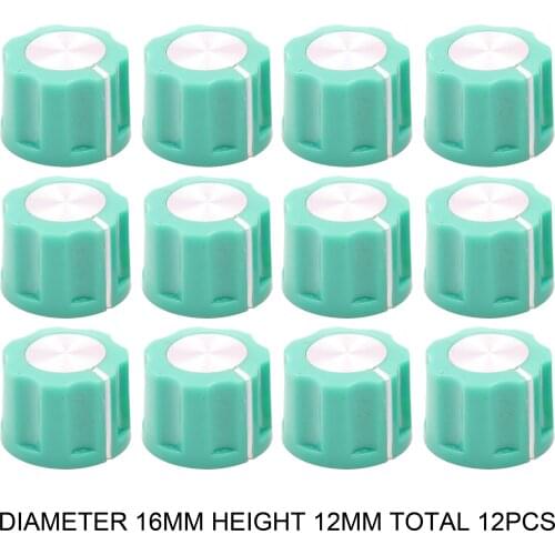 12PCS AUDIO KNOB ABS Plastic Guitar AMP Effect Pedal Stomp Box VOLUME CONTROL Tone Set Pointer Knob Button DIY