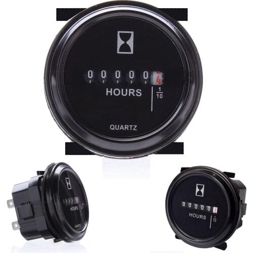 12V 24V 36V Hour Meter For Marine Boat Tractor Engine 2'' Round Gauge Waterproof SH-1 Auto Parts Hour Meter