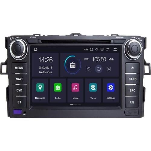 2 din TDA7851 Android 10 8core4+64G car dvd player gps for Toyota Corolla 2012 8'' car stereo radio usb